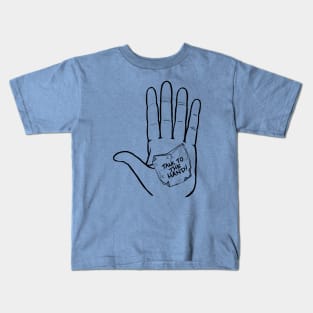 Talk to the Hand (blk) Kids T-Shirt